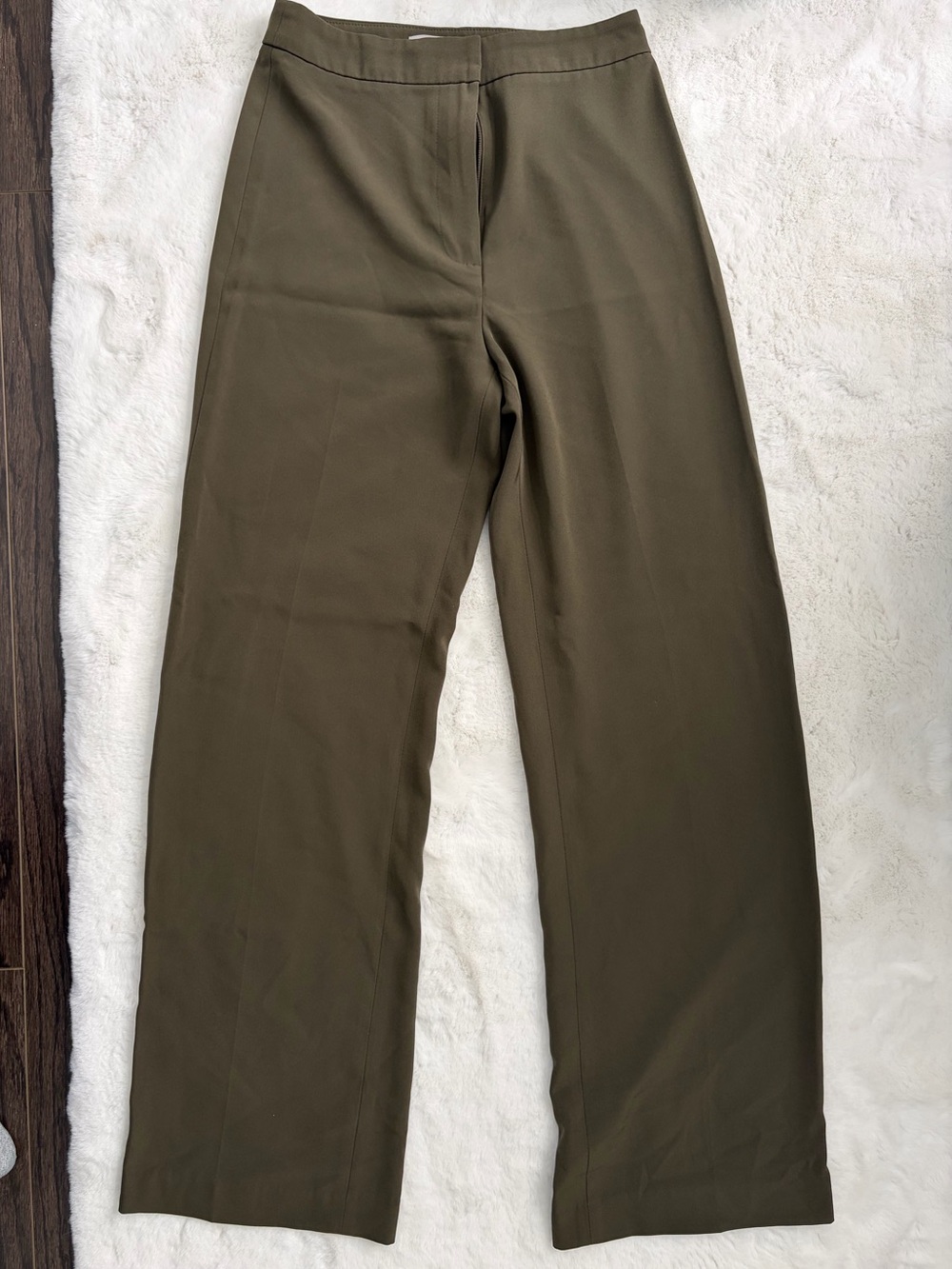 H&M Olive Green high waisted Wide-Leg Pants